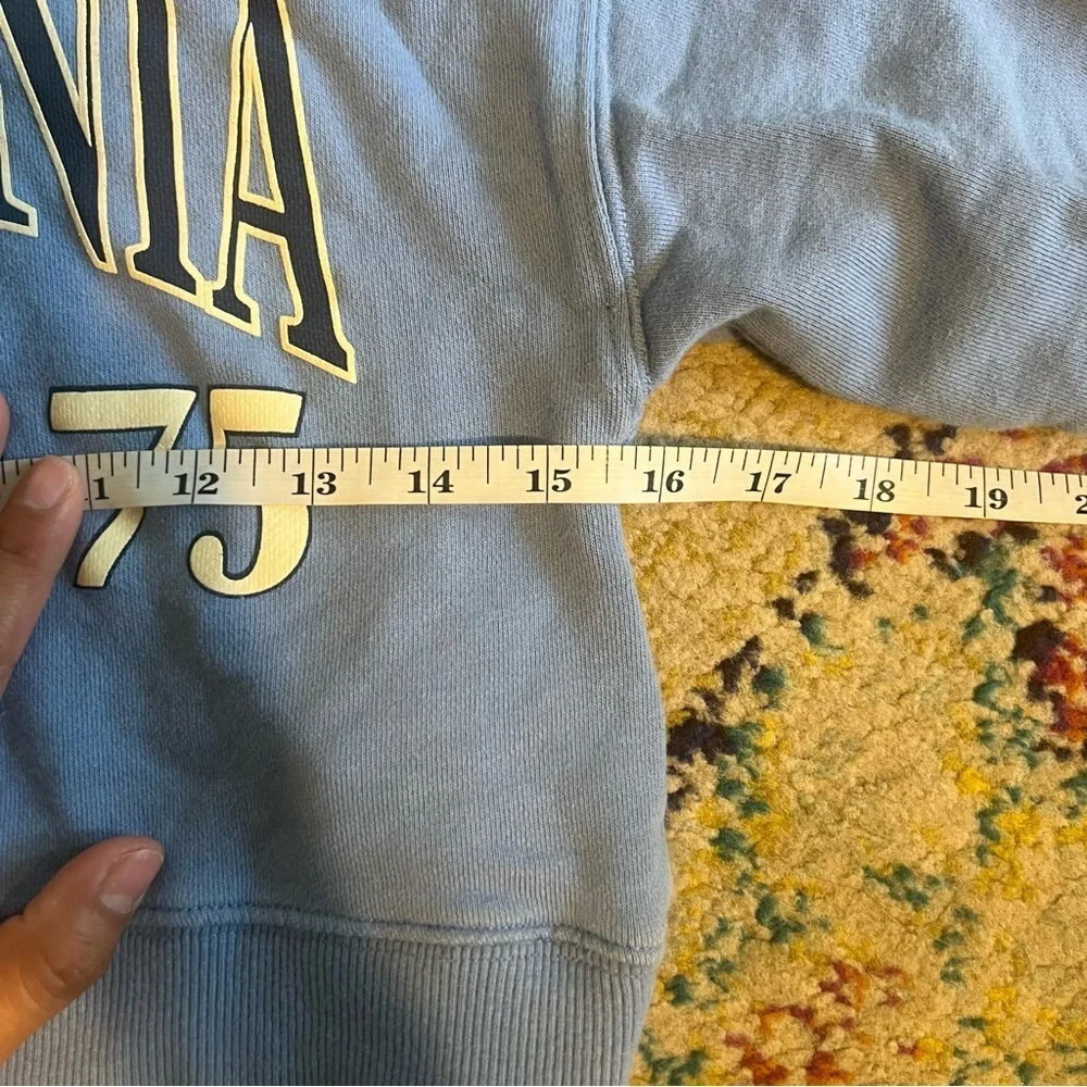 Zara Blue California Kids cropped Hoodie size 8-9